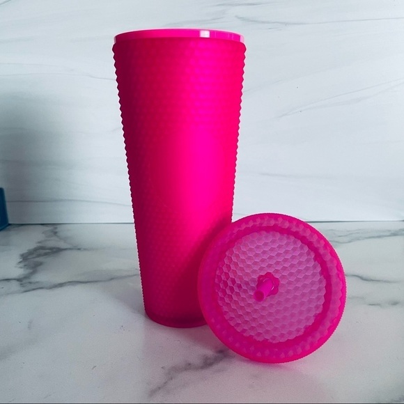 Starbucks Summer 2021 Neon Pink Studded Tumbler NWT - Picture 4 of 6